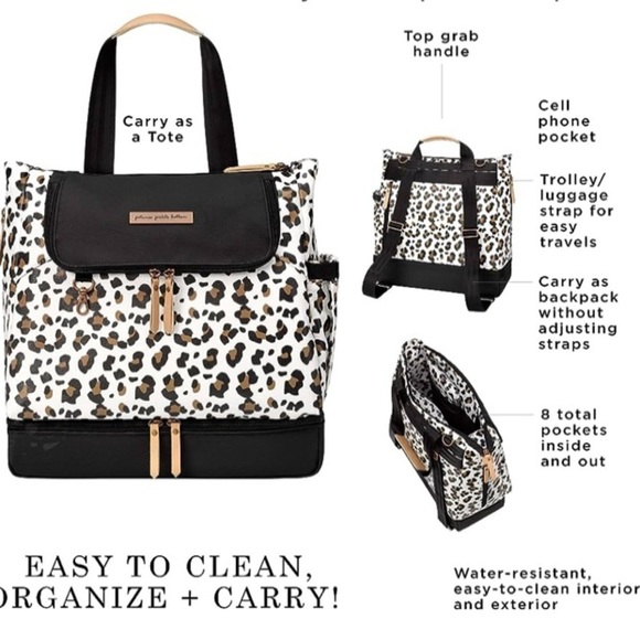 LAST - Petunia Pickle Bottom Pivot Backpack,Moon Leopard - Picture 4 of 12
